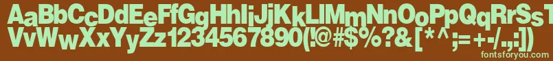 FireRegularTtnorm Font – Green Fonts on Brown Background