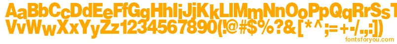 Шрифт FireRegularTtnorm – оранжевые шрифты на белом фоне
