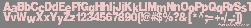 Police FireRegularTtnorm – polices roses sur fond gris