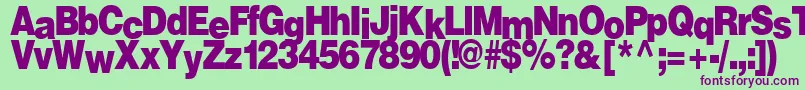 FireRegularTtnorm Font – Purple Fonts on Green Background