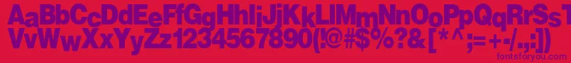 Czcionka FireRegularTtnorm – fioletowe czcionki na czerwonym tle
