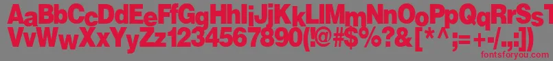 FireRegularTtnorm Font – Red Fonts on Gray Background