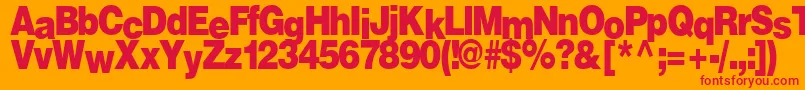 FireRegularTtnorm Font – Red Fonts on Orange Background
