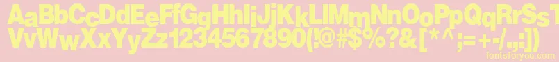 Шрифт FireRegularTtnorm – жёлтые шрифты на розовом фоне