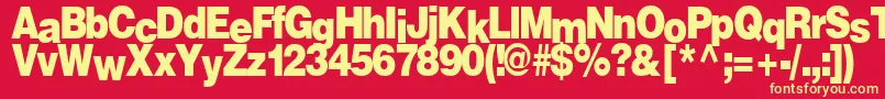 FireRegularTtnorm Font – Yellow Fonts on Red Background