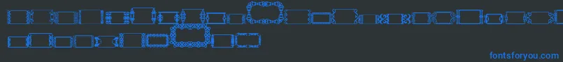 Шрифт SlButton2 – синие шрифты на чёрном фоне