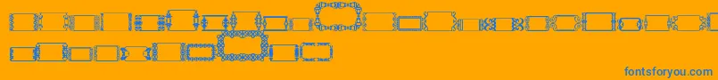 SlButton2-fontti – siniset fontit oranssilla taustalla