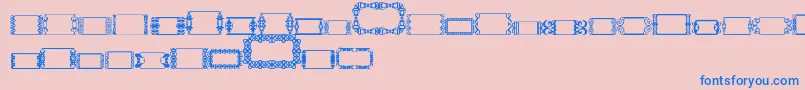 SlButton2-Schriftart – Blaue Schriften auf rosa Hintergrund