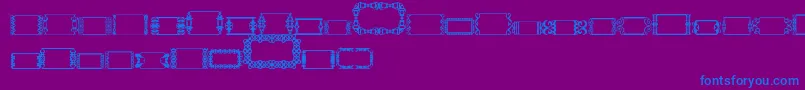 SlButton2-Schriftart – Blaue Schriften auf violettem Hintergrund