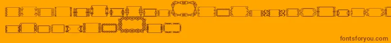 SlButton2-fontti – ruskeat fontit oranssilla taustalla
