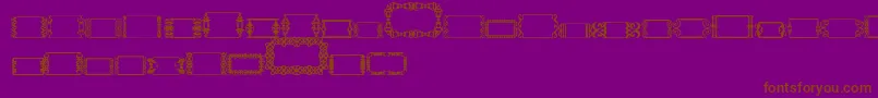 SlButton2-Schriftart – Braune Schriften auf violettem Hintergrund