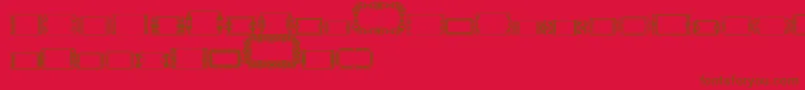 フォントSlButton2 – 赤い背景に茶色の文字