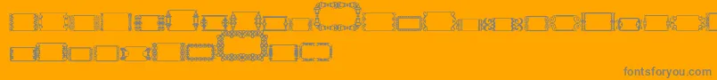 SlButton2-Schriftart – Graue Schriften auf orangefarbenem Hintergrund