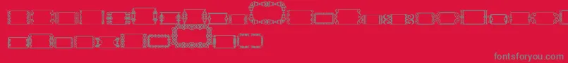 SlButton2-Schriftart – Graue Schriften auf rotem Hintergrund