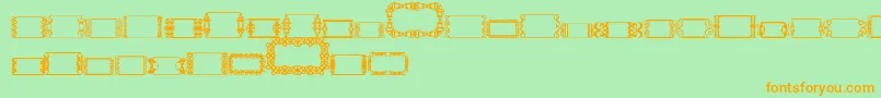 Czcionka SlButton2 – pomarańczowe czcionki na zielonym tle