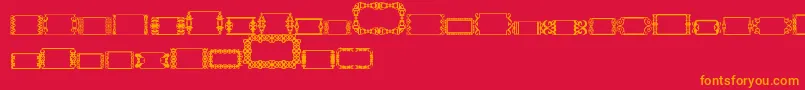 フォントSlButton2 – 赤い背景にオレンジの文字