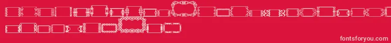 Fonte SlButton2 – fontes rosa em um fundo vermelho