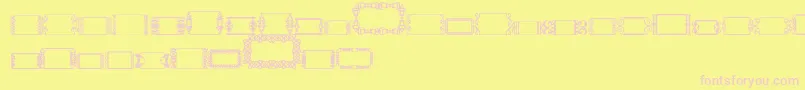 SlButton2-Schriftart – Rosa Schriften auf gelbem Hintergrund