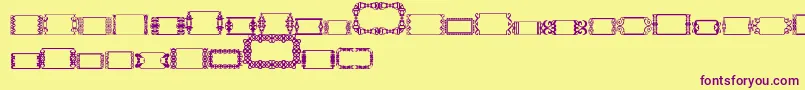 Czcionka SlButton2 – fioletowe czcionki na żółtym tle