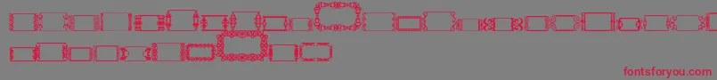 フォントSlButton2 – 赤い文字の灰色の背景
