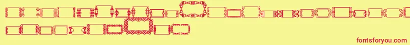 SlButton2-fontti – punaiset fontit keltaisella taustalla