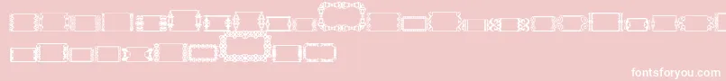 Fonte SlButton2 – fontes brancas em um fundo rosa