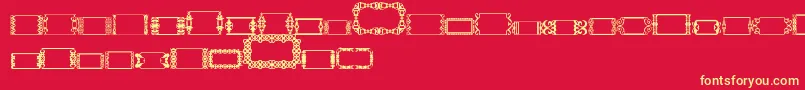 SlButton2-fontti – keltaiset fontit punaisella taustalla