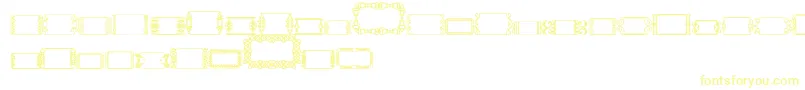 Fonte SlButton2 – fontes amarelas em um fundo branco