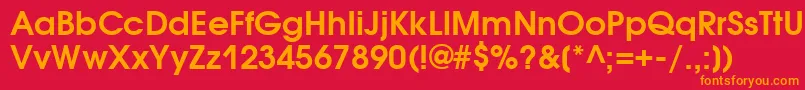 AvantgardegothiccttBold Font – Orange Fonts on Red Background