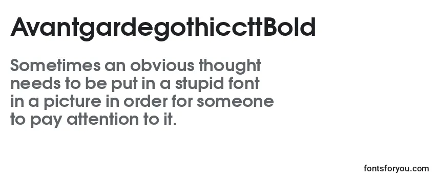 Review of the AvantgardegothiccttBold Font