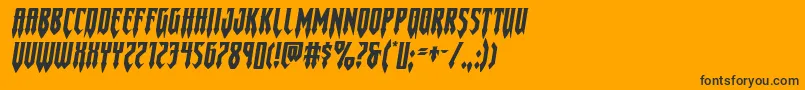 Gotharcticaxtraexpandital Font – Black Fonts on Orange Background