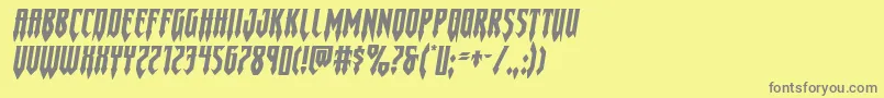 Gotharcticaxtraexpandital Font – Gray Fonts on Yellow Background