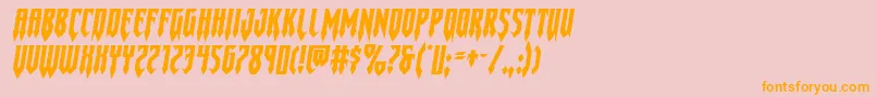 Gotharcticaxtraexpandital Font – Orange Fonts on Pink Background