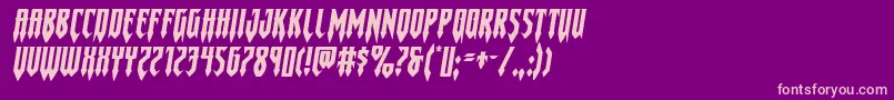 Gotharcticaxtraexpandital Font – Pink Fonts on Purple Background