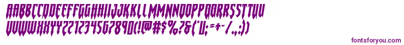 Gotharcticaxtraexpandital Font – Purple Fonts on White Background