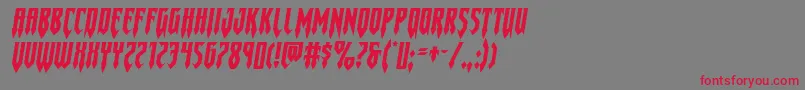 Gotharcticaxtraexpandital Font – Red Fonts on Gray Background