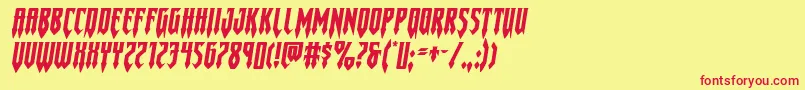 Gotharcticaxtraexpandital Font – Red Fonts on Yellow Background