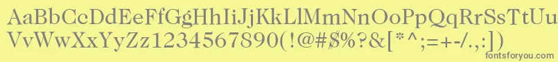 ItcCaslon224LtBook Font – Gray Fonts on Yellow Background