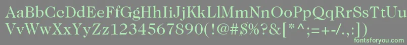 ItcCaslon224LtBook Font – Green Fonts on Gray Background
