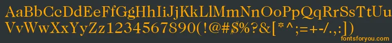 ItcCaslon224LtBook Font – Orange Fonts on Black Background
