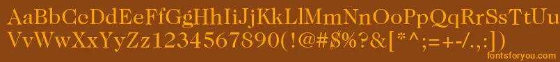 ItcCaslon224LtBook Font – Orange Fonts on Brown Background