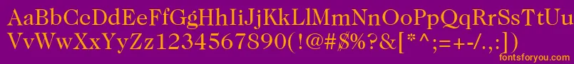 ItcCaslon224LtBook Font – Orange Fonts on Purple Background