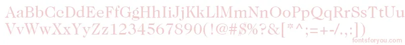 フォントItcCaslon224LtBook – 白い背景にピンクのフォント