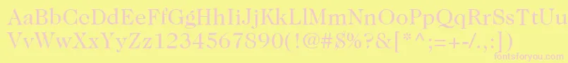 ItcCaslon224LtBook Font – Pink Fonts on Yellow Background