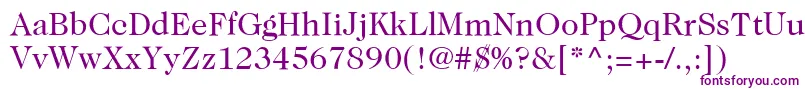 ItcCaslon224LtBook Font – Purple Fonts on White Background