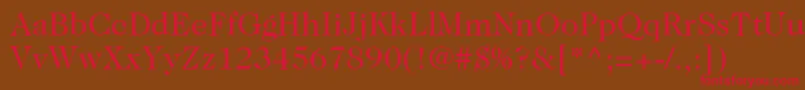 ItcCaslon224LtBook Font – Red Fonts on Brown Background