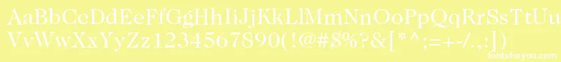 ItcCaslon224LtBook Font – White Fonts on Yellow Background