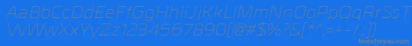 MetrikLightitalic Font – Gray Fonts on Blue Background