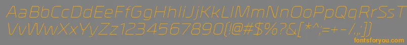 Подробнее о шрифте MetrikLightitalic Шрифт MetrikLightitalic – оранжевые шрифты на сером фоне