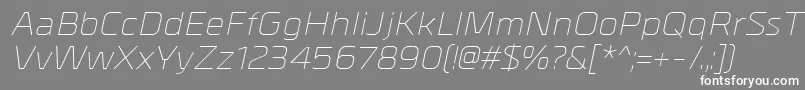 MetrikLightitalic Font – White Fonts on Gray Background